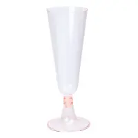 Pahare plastic pentru șampanie - roz (set 25 buc) - 5.3x16.2cm - Default Title