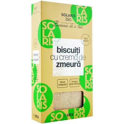 Biscuiti cu Crema de Zmeura Ecologici/Bio 175g