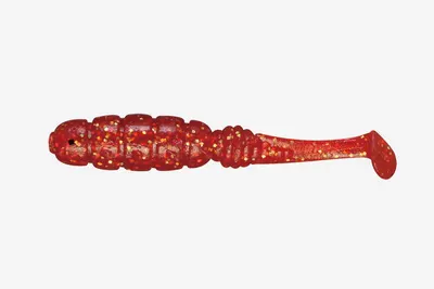Vierme Jackall Goodmeal Shad 2 Inch Red Gold Flake 7 Buc / Plic