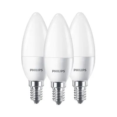 Set 3 Becuri LED Philips lumanare B35 FR Set 3x5.5 40W 2700K 470lm E14