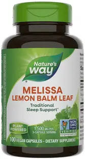 Melissa Lemon Balm Leaf, 500 mg, 100 capsule, Nature's Way
