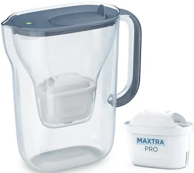 Cană BRITA - Style Cool Essential, LED, 2.4 l, cu Maxtra Pro, albastru de piatră