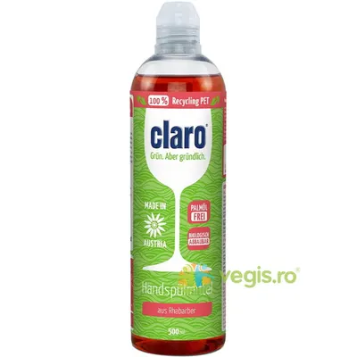 Detergent Lichid pentru Spalarea Manuala a Vaselor cu Rubarba Ecologic/Bio 500ml