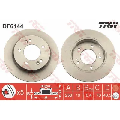 Disc frana TRW DF6144