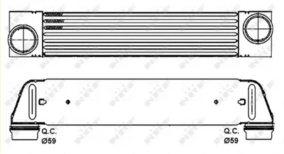 Compresor intercooler potrivit BMW 5 (E60), 5 (E61) 2.0D 2.5D 3.0D 09.02-05.10