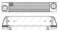 Compresor intercooler potrivit BMW 5 (E60), 5 (E61) 2.0D 2.5D 3.0D 09.02-05.10
