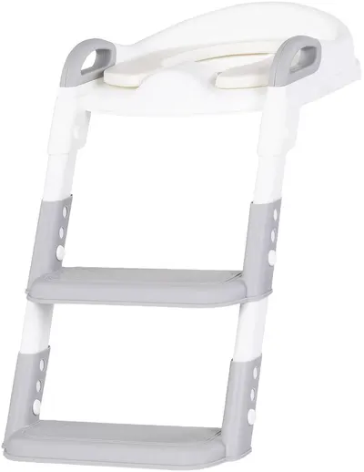 Scaun de toaletă cu trepte - Kiddy, gri