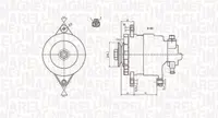 Alternator (14v, 70a) Opel Astra F, Combo, Corsa B, Vectra B 1.5d 1.7d Intre 1991-2002