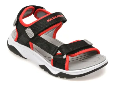 Sandale SKECHERS negre, TREAD SEEKER, din material textil