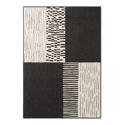Covor pentru exterior și interior negru/crem 160x230 cm Haringey Acacia – Ted Baker