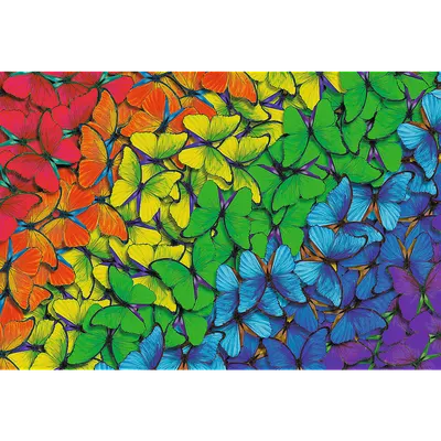 Puzzle din lemn - Rainbow Butterflies