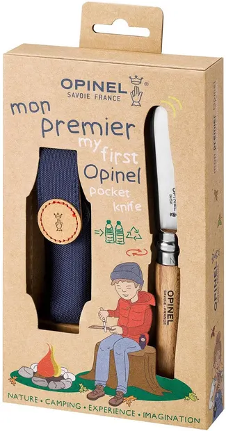 Cuțit pliabil pentru copii Opinel - My First Opinel, cu toc de centură