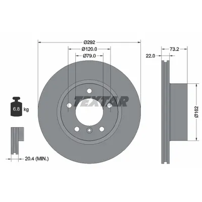 Disc frana TEXTAR 92132805
