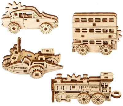 Puzzle 3D din lemn Ugears din 61 piese - Harry Potter: Mașini fantastice
