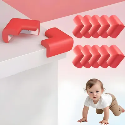 Set 4 protectii pentru colturi mobila Car Boy Safety rosu 1.6 cm