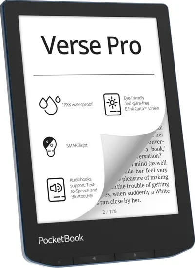 Cititor de cărți electronice PocketBook - Verse Pro, 6'', 512MB/16GB, Azure