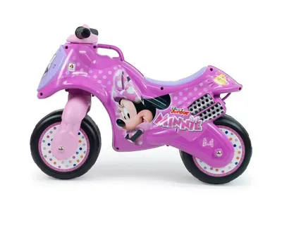 Motocicleta pentru copii Injusa Neox licenta Disney Minnie Mouse Roz ride-on fara pedale 18-36 luni, greutate admisa 30 kg