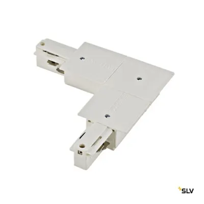 EUTRAC L-conector f.3-Ph.sina incastrat,prosuectie int., alb