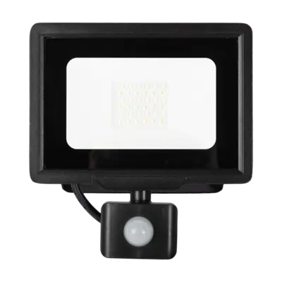 Proiector LED SMD Slim Senzor 30W CW Negru