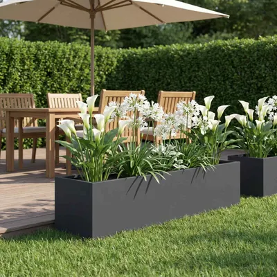 vidaXL Vază pentru Grădină Antracit 80 x 20 x 20 cm
