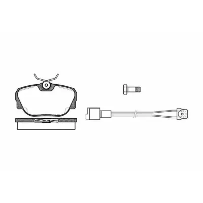 Set placute frana, frana disc REMSA 0296.02