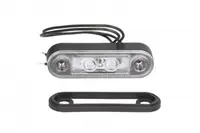 Lumini clarificare stanga dreapta, forma: oval, rosu, LED, inaltime 22,8mm; latime 79,5mm; adancime 13mm, suprafata, lungime cablu 300mm, 12 24V (in orificiu 44x17mm; oval cu saiba HOR 72; transparent