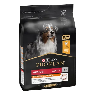 PURINA PRO PLAN ADULT Everyday Nutrition, Talie Medie, Pui, 3 kg