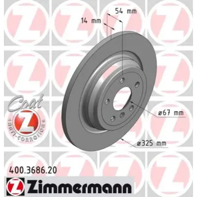 Disc frana ZIMMERMANN 400.3686.20