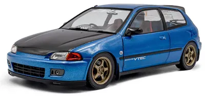 Model de colecție SOLIDO Moderne: Automobile - Honda Civic (EG6) Solido Works, Cobalt Blue Pearl, 1991
