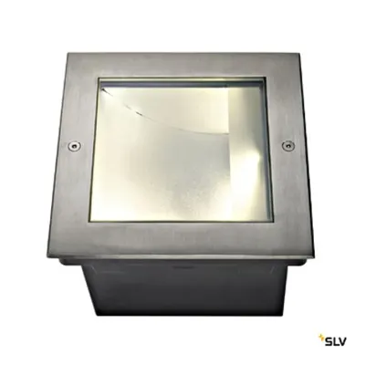 DASAR LED patrat incastrat podea., 28W, 3000K, asim, Inox