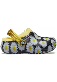 Saboti Kids' Classic Lined Vacay Vibes Clog - US Negru - Black Daisy - Negru