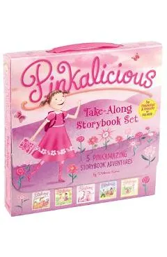 The Pinkalicious Take-Along Storybook Set: Tickled Pink, Pinkalicious and the Pink Drink, Flower Girl, Crazy Hair Day, Pinkalicious and the New Teache