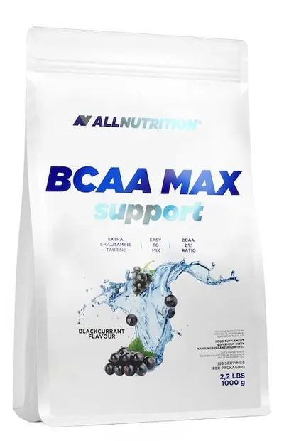 BCAA Max Support, coacăze negre, 1 kg, AllNutrition