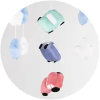 Carusel muzical pentru patut cu proiector Chipolino Cars