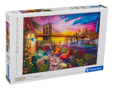 Puzzle Clementoni din 3000 de piese - Apus în Manhattan