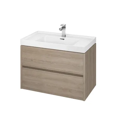 Masca chiuveta / lavoar baie Crea S924-009 pentru lavoar 80 cm stejar