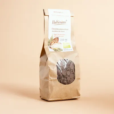 DI Ciocolata vegana drops cu zahar de cocos 200g