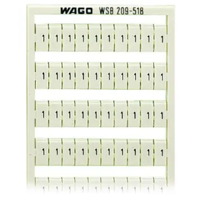 WSB marking card; as card; MARKED; 1 / 2 (50 each); not stretchable; Horizontal marking; snap-on type; white