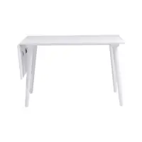 Masă de dining Rowico Lotte Drop-Leaf, 120 x 80 cm, alb