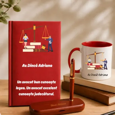 Set Cadou pentru Avocat - Agenda +Set scris + Cana