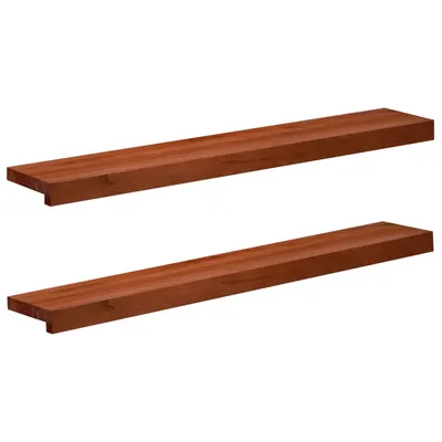 vidaXL Pervazuri 2 buc. Maro 90 x 15 x 2 cm Lemn de fag masiv