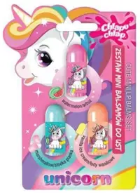 Balsam de buze pentru copii Estetica Unicorn, 3 bucăți