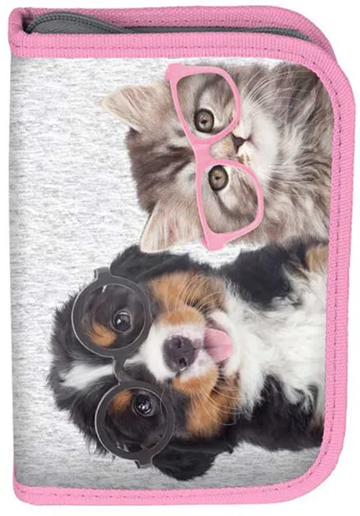 Penar școlar Paso Studio Pets - Un compartiment cu 2 aripi