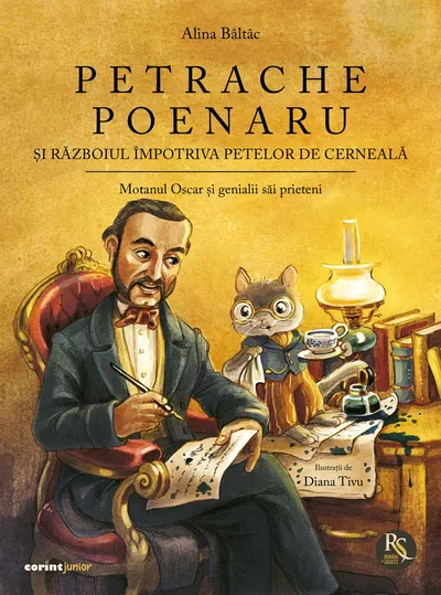 Petrache Poenaru și războiul împotriva petelor de cerneală, cu autograf