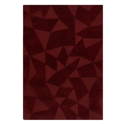 Covor burgundy țesut manual din lână 160x230 cm Shard Red – Flair Rugs