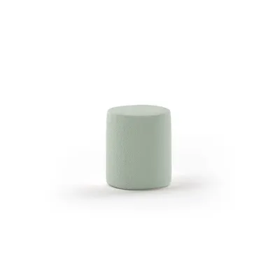Puf de copii verde deschis cu tapițerie din stofă bouclé MOON – Vipack