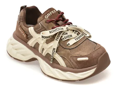 Pantofi sport GRYXX maro, 65336, din piele ecologica