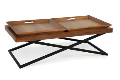 Masuta de cafea TOWLY, nuc, 120x60x42 cm