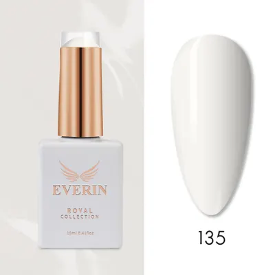 Oja semipermanenta Everin- Royal Collection 10ml- 136 Alb TPO Free - ERC-136