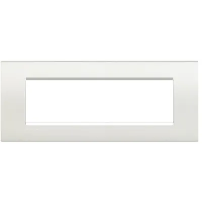 Placa ornament ,7 module, alba, living light, BTICINO